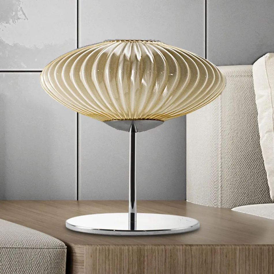 Lampă de masă artizanală din sticlă suflată manual la Veneția - Dafne Viadurini