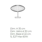 Lampă de masă artizanală din sticlă suflată manual la Veneția - Dafne Viadurini