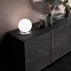 Lampă de masă Artisan din sticlă venețiană albă suflată - Zăpadă Viadurini