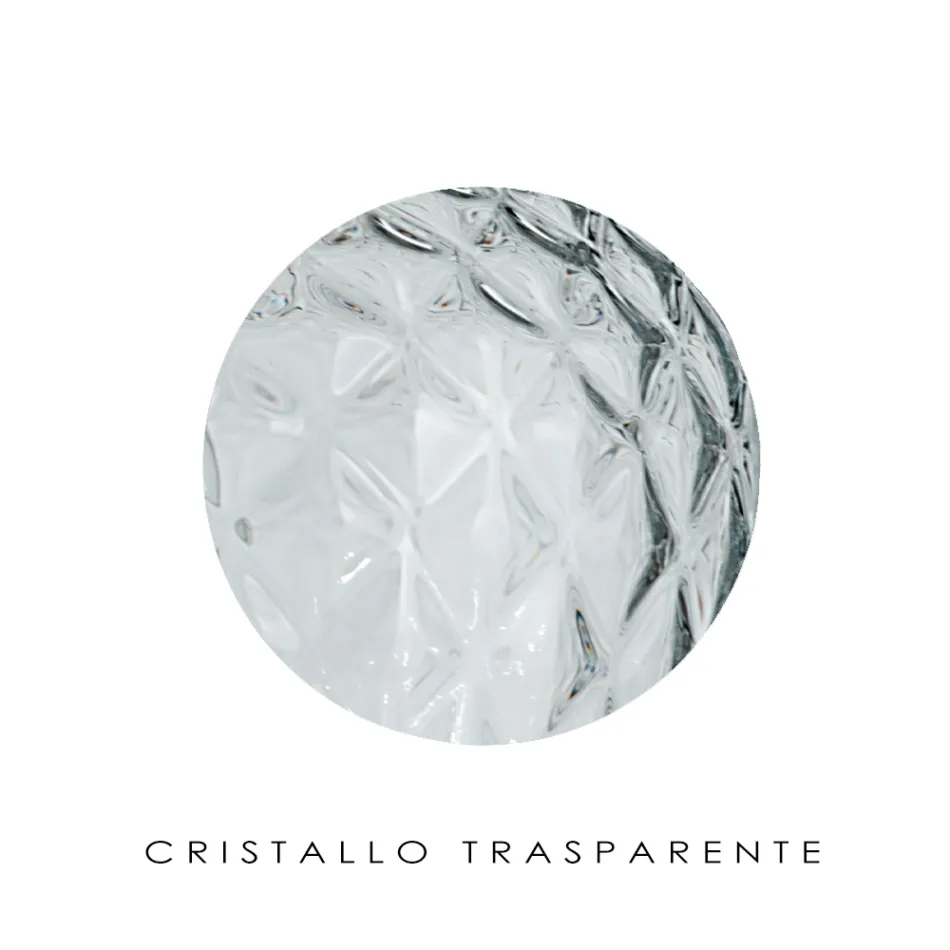 Lampă de masă din sticlă suflată venețiană realizată manual - Dalia Balloton Viadurini