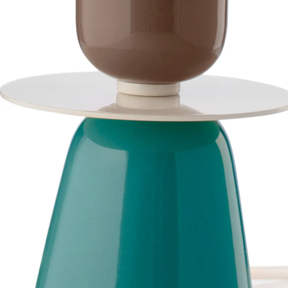 Lampa de masa joasa din ceramica in 2 culori Made in Italy - Berimbau Viadurini