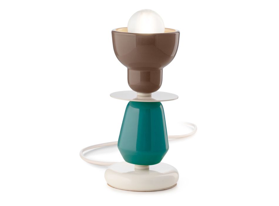 Lampa de masa joasa din ceramica in 2 culori Made in Italy - Berimbau Viadurini