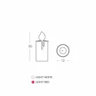 Lampă de masă lumânare luminoasă albă sau roșie Design de Slide - Fiammetta Viadurini