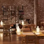 Lampă de masă lumânare luminoasă albă sau roșie Design de Slide - Fiammetta Viadurini