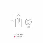 Lampă de masă lumânare luminoasă albă sau roșie Design de Slide - Fiammetta Viadurini