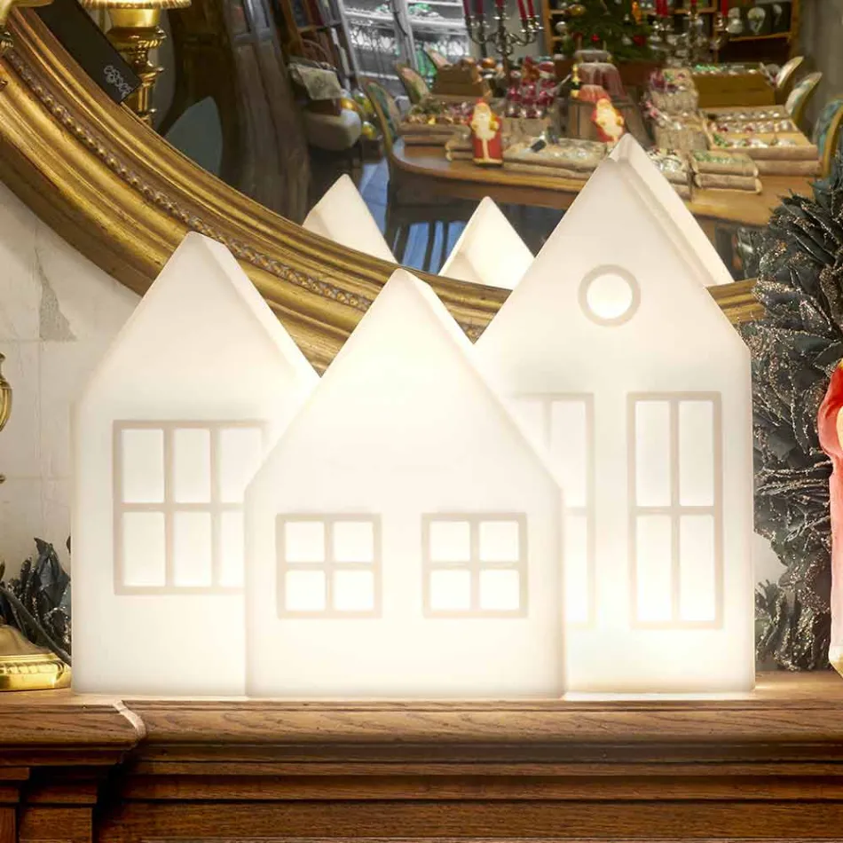 Lampă de masă Casetă Led Alb sau Roșu Design Slide Fabricat în Italia - Kolme Viadurini