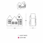 Lampă de masă Casetă Led Alb sau Roșu Design Slide Fabricat în Italia - Kolme Viadurini