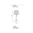 Lampă de masă și abajur din sticlă realizată manual clasic italian - Malaezia Viadurini