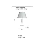 Lampă de masă și abajur din sticlă realizată manual clasic italian - Rapallo Viadurini