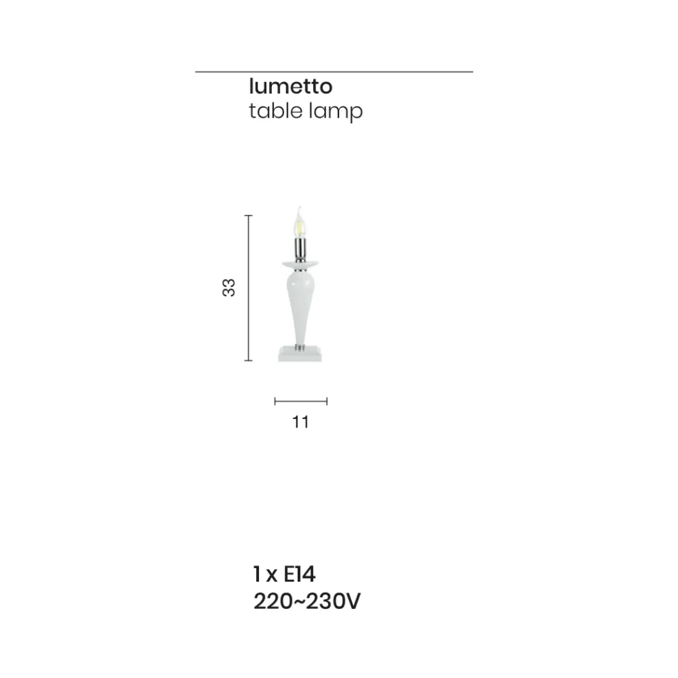 Lampă de masă clasică din sticlă italiană lucrată manual și metal auriu - Oliver Viadurini