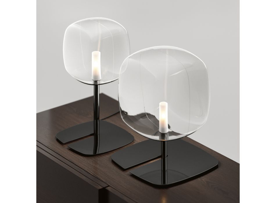 Lampă de masă cu structură metalică lucioasă Made in Italy - Donatina Viadurini