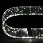 Lampă de masă din cristal acrilic și frunză de aur, argint sau cupru - Gnassi Viadurini