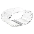 Lampă de masă din cristal acrilic și frunză de aur, argint sau cupru - Gnassi Viadurini