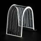 Lampa de Masa din Cristal Acrilic Transparent cu Decorat Gravat - Bertella Viadurini