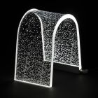 Lampa de Masa din Cristal Acrilic Transparent cu Decorat Gravat - Bertella Viadurini