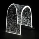 Lampa de Masa din Cristal Acrilic Transparent cu Decorat Gravat - Bertella Viadurini