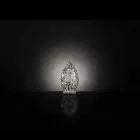 lampă de masă Design din cristal și oțel în formă de ou ou Viadurini