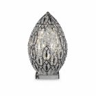 lampă de masă Design din cristal și oțel în formă de ou ou Viadurini