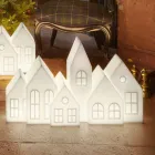 Lampă de masă de design cu casă cu LED-uri albe sau roșii Slide de design - Kuusi Viadurini