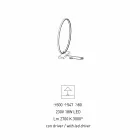 Lampă de masă design din aluminiu negru și alamă Made in Italy - Norma Viadurini