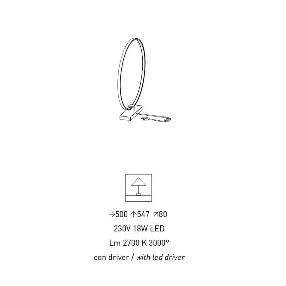 Lampă de masă design din aluminiu negru și alamă Made in Italy - Norma Viadurini