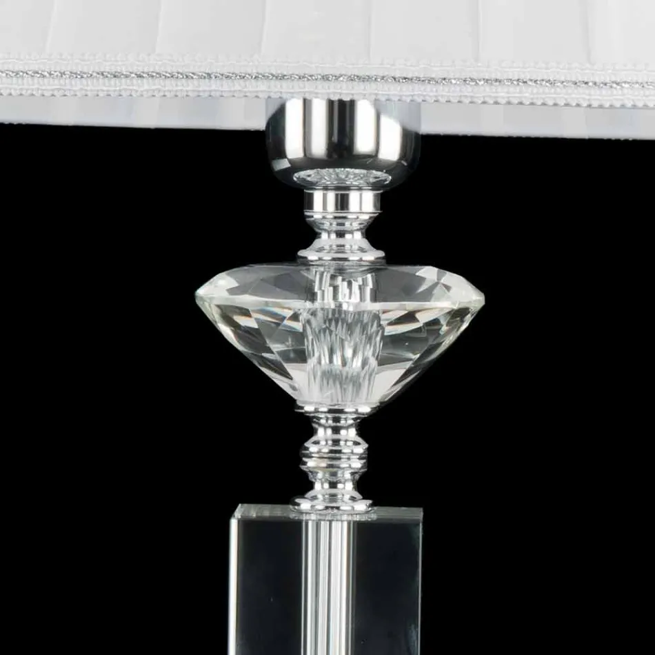 Lampa de design din sticlă și cristal de masă Ivy, realizate în Italia Viadurini
