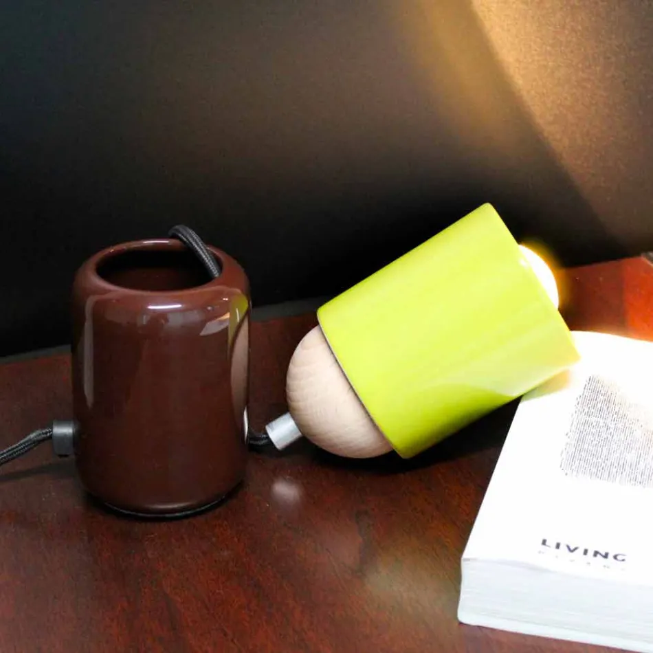 Lampa de masă ceramică de design modern fabricată în Italia Asia Viadurini