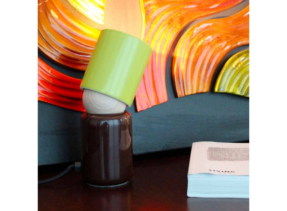 Lampa de masă ceramică de design modern fabricată în Italia Asia Viadurini