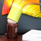 Lampa de masă ceramică de design modern fabricată în Italia Asia Viadurini