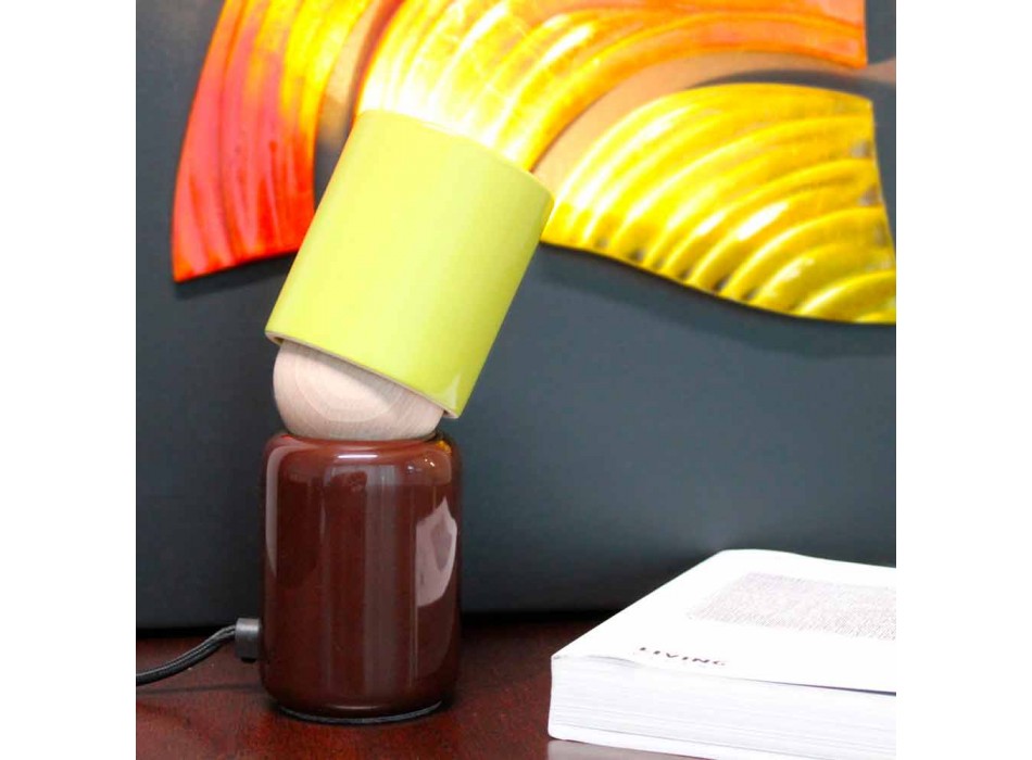 Lampa de masă ceramică de design modern fabricată în Italia Asia Viadurini