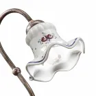 Lampa de masa din fier ceramica pictata manual artizanala vintage - Chieti Viadurini