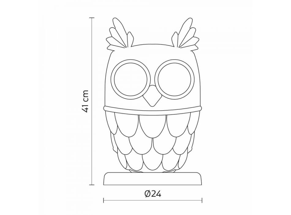 Lampă de masă din ceramică albă mată 2 lumini Design modern Owl - Owl Viadurini