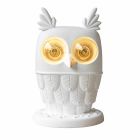 Lampă de masă din ceramică albă mată 2 lumini Design modern Owl - Owl Viadurini