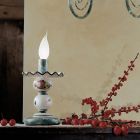 Lampă de masă din ceramică decorată manual și alamă antică - Sanremo Viadurini