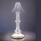 Lampă de masă Aurel din plexiglas în două dimensiuni, fabricată în Italia Viadurini
