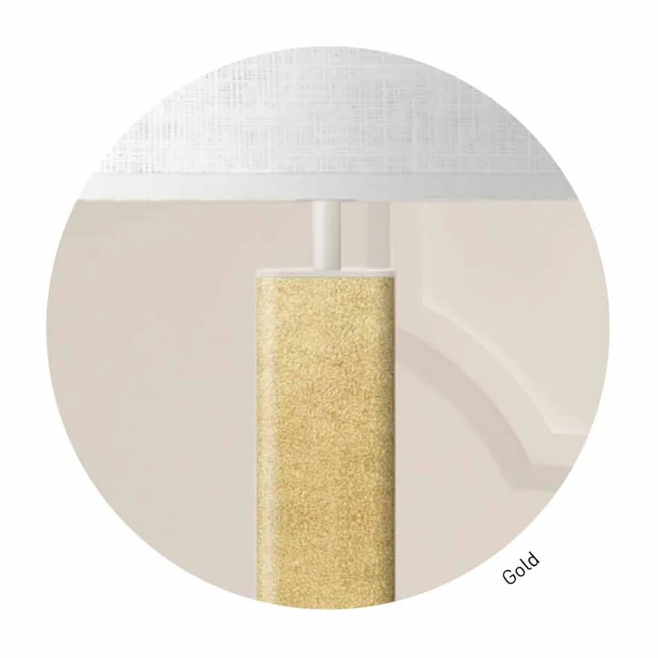 Lampă de masă din metal cu abajur din țesătură Made in Italy - Jump Viadurini