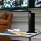 Lampă de masă în crom sau metal negru cu LED Fabricat în Italia - Orlando Viadurini