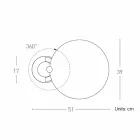 Lampă de masă în crom sau metal negru cu LED Fabricat în Italia - Orlando Viadurini