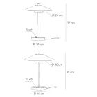 Lampă de masă Mira din metal cu diverse finisaje, fabricată în Italia Viadurini