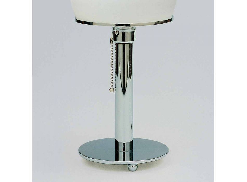 Lampă de masă în opalin cu structură cromată Made in Italy - Toronto Viadurini