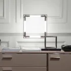 Lampă de masă din alamă și rășină cu bază de marmură Made in Italy - Quizza Viadurini