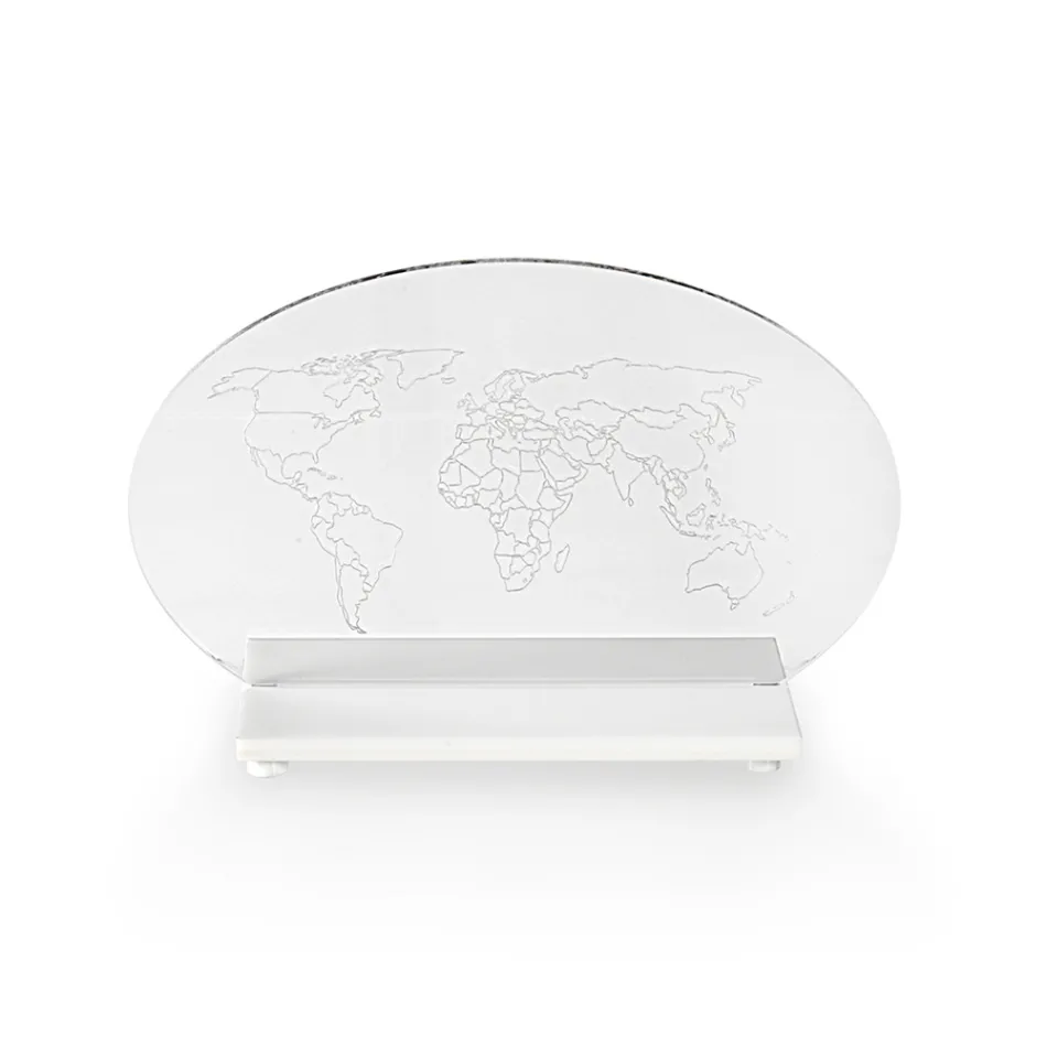 Lampă de masă din plexiglas alimentată cu LED Fabricată în Italia - Rapunzel Viadurini