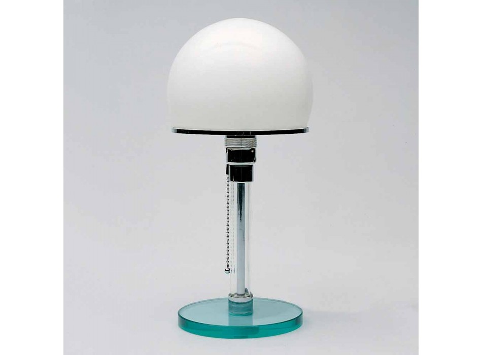 Lampă de masă din sticlă cu umbră opală Made in Italy - Dacca Viadurini