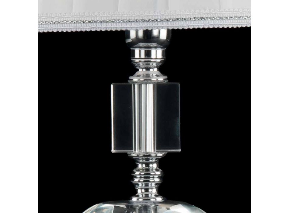 Lampa în masă de sticlă transparentă și Cristallo Ivy, a făcut în Italia Viadurini