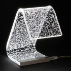 Lampă de masă Led Cristal Acrilic Pliat Laser Decor - Possett Viadurini