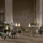 Lampă de masă cu LED din sticlă albă mată Design modern - Sticlă Viadurini