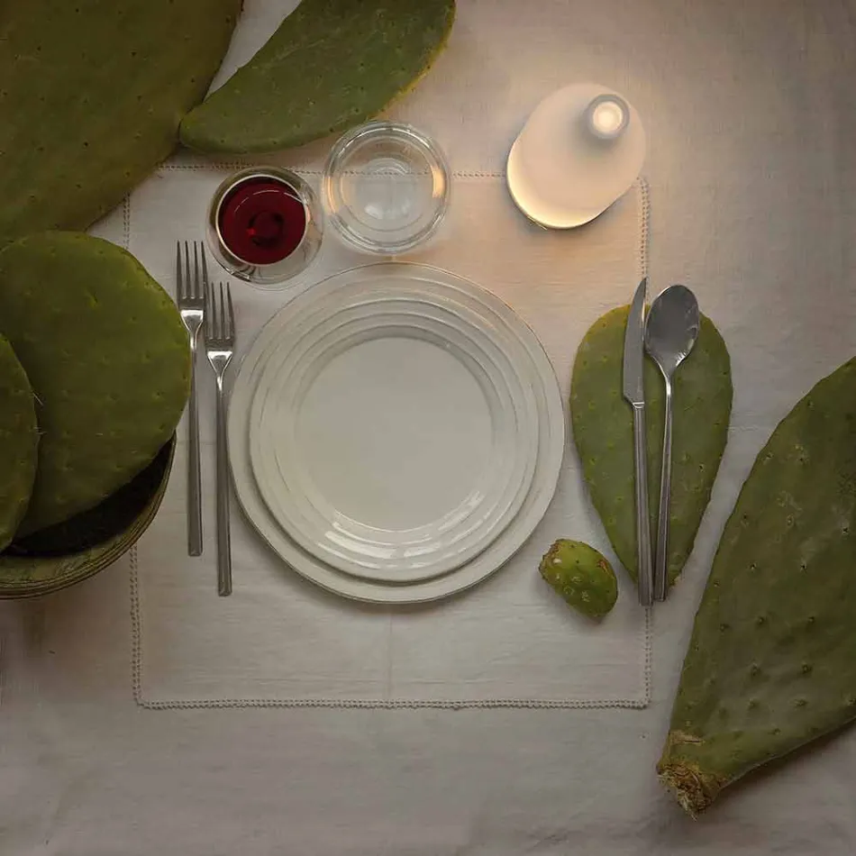 Lampă de masă cu LED din sticlă albă mată Design modern - Sticlă Viadurini