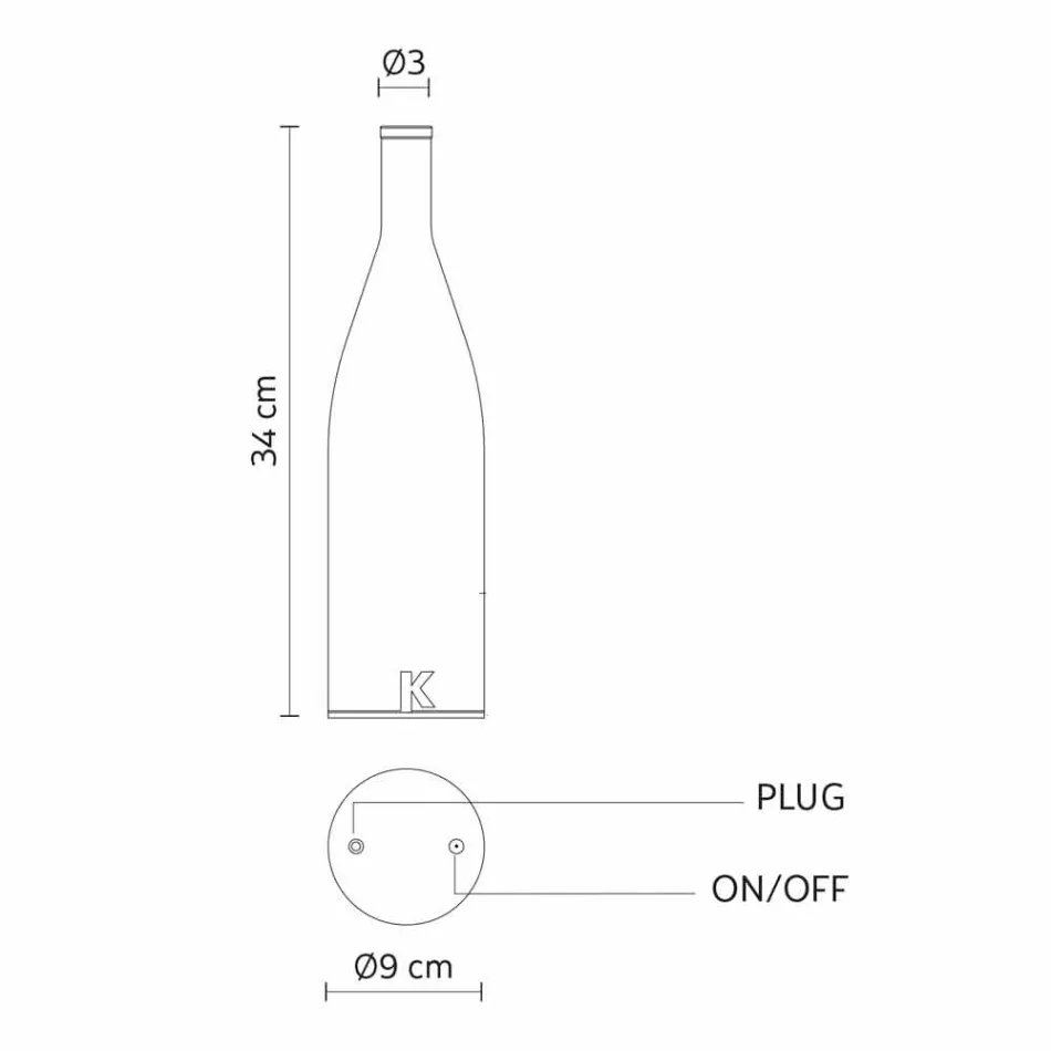 Lampă de masă cu LED din sticlă albă mată Design modern - Sticlă Viadurini