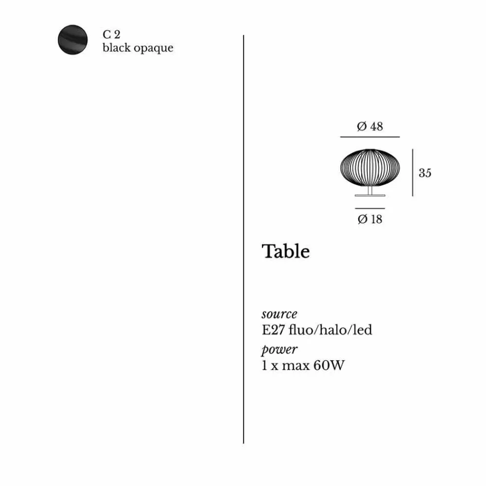 lampă de masă contemporană din oțel vopsit, Ø48xH35 cm, Gabriella Viadurini