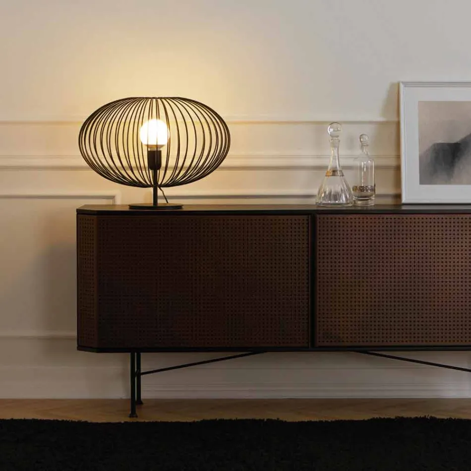 lampă de masă contemporană din oțel vopsit, Ø48xH35 cm, Gabriella Viadurini